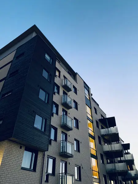 Modern apartment building